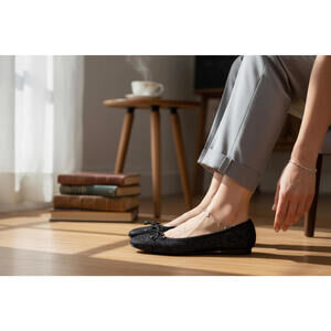 Paul Mayer Luxe Ballet Flat - Velvet Purple Paisley - Size 7 NIB (New)